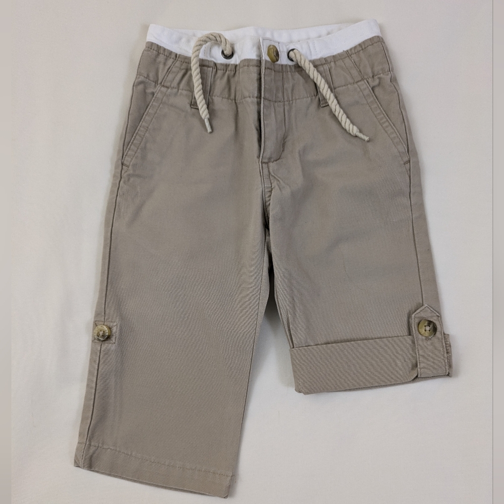 Janie & Jack Canvas Roll Cuff Pants -12/18